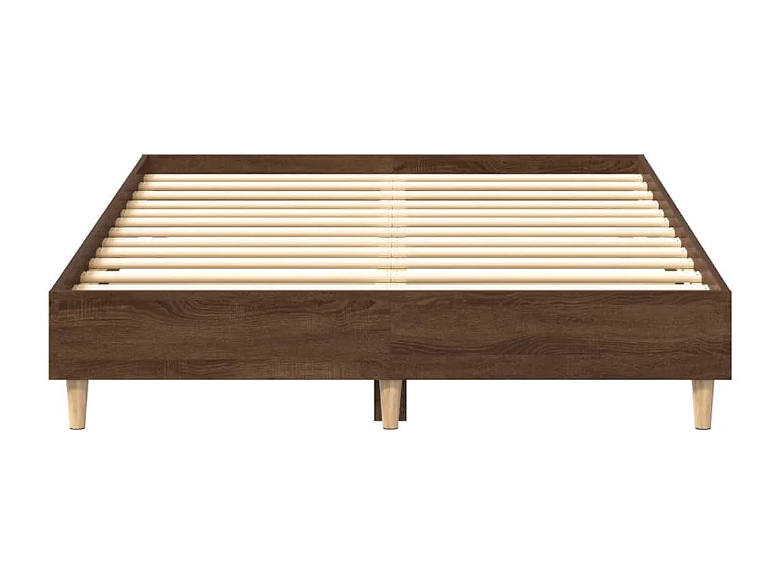 Cadre de lit sans matelas chêne marron 120x190 cm