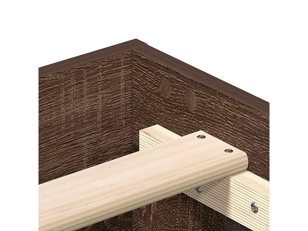 Cadre de lit sans matelas chêne marron 120x190 cm