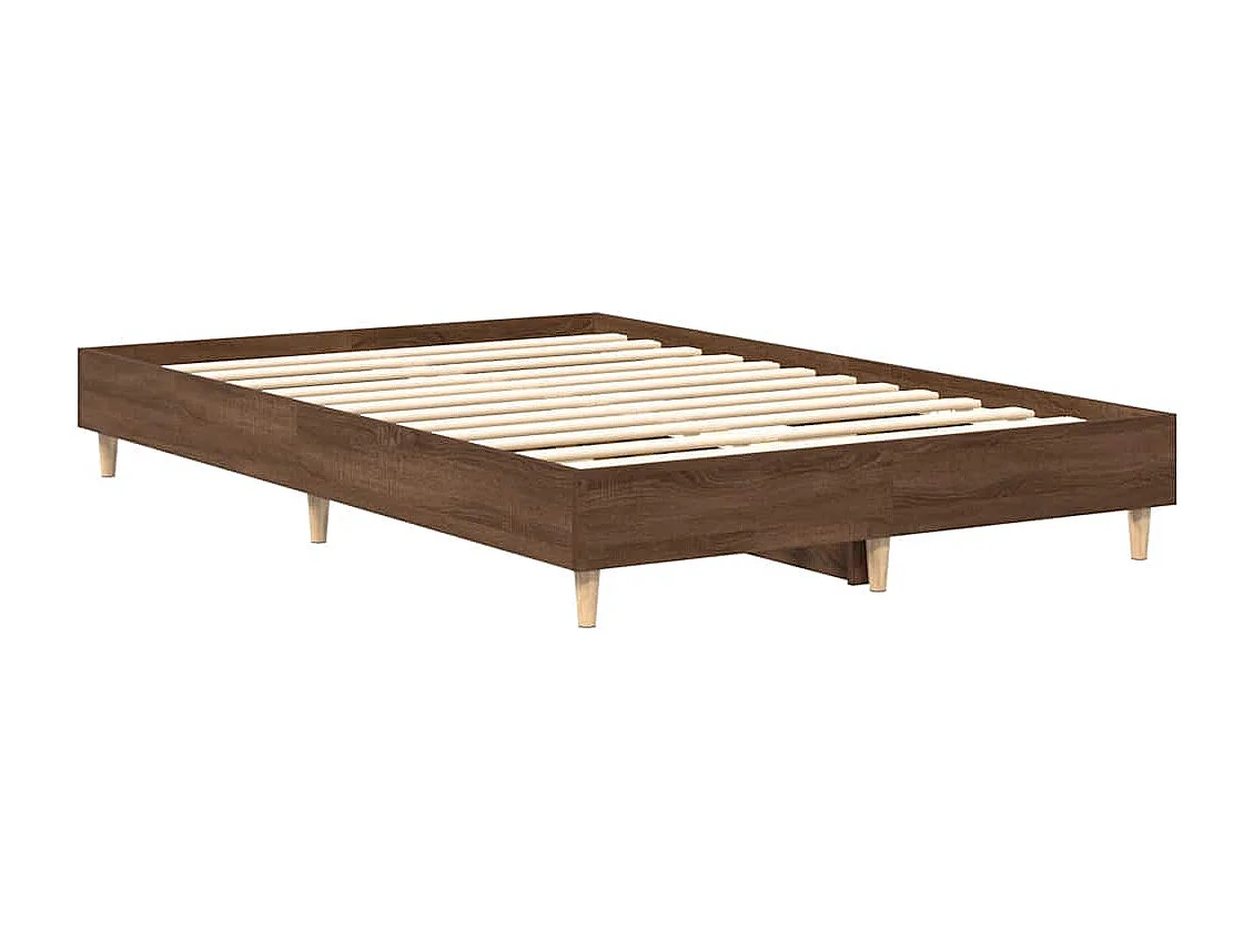 Cadre de lit sans matelas chêne marron 120x190 cm