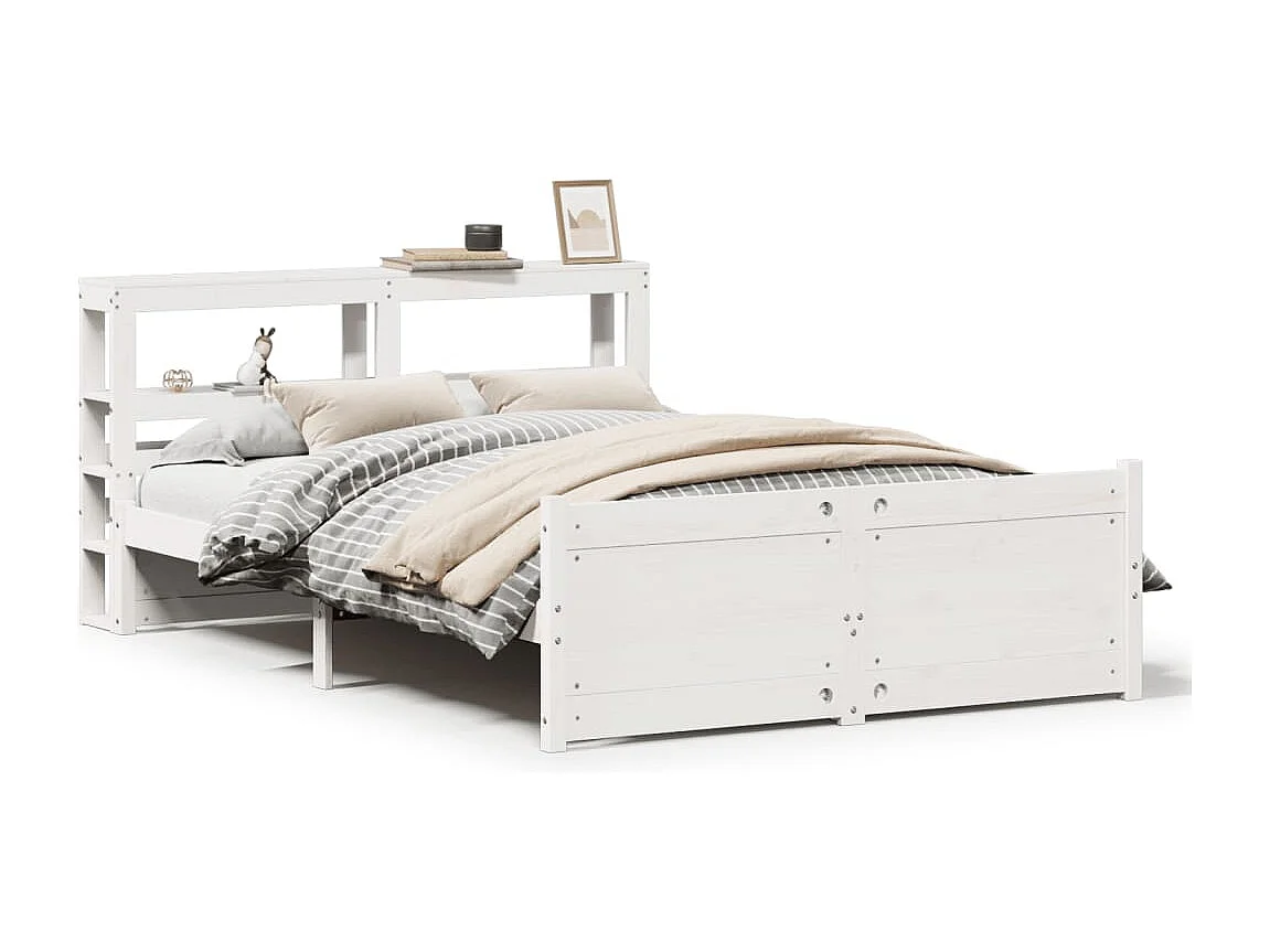 Estrutura de cama com cabeceira sem colchão 120x200 cm branco