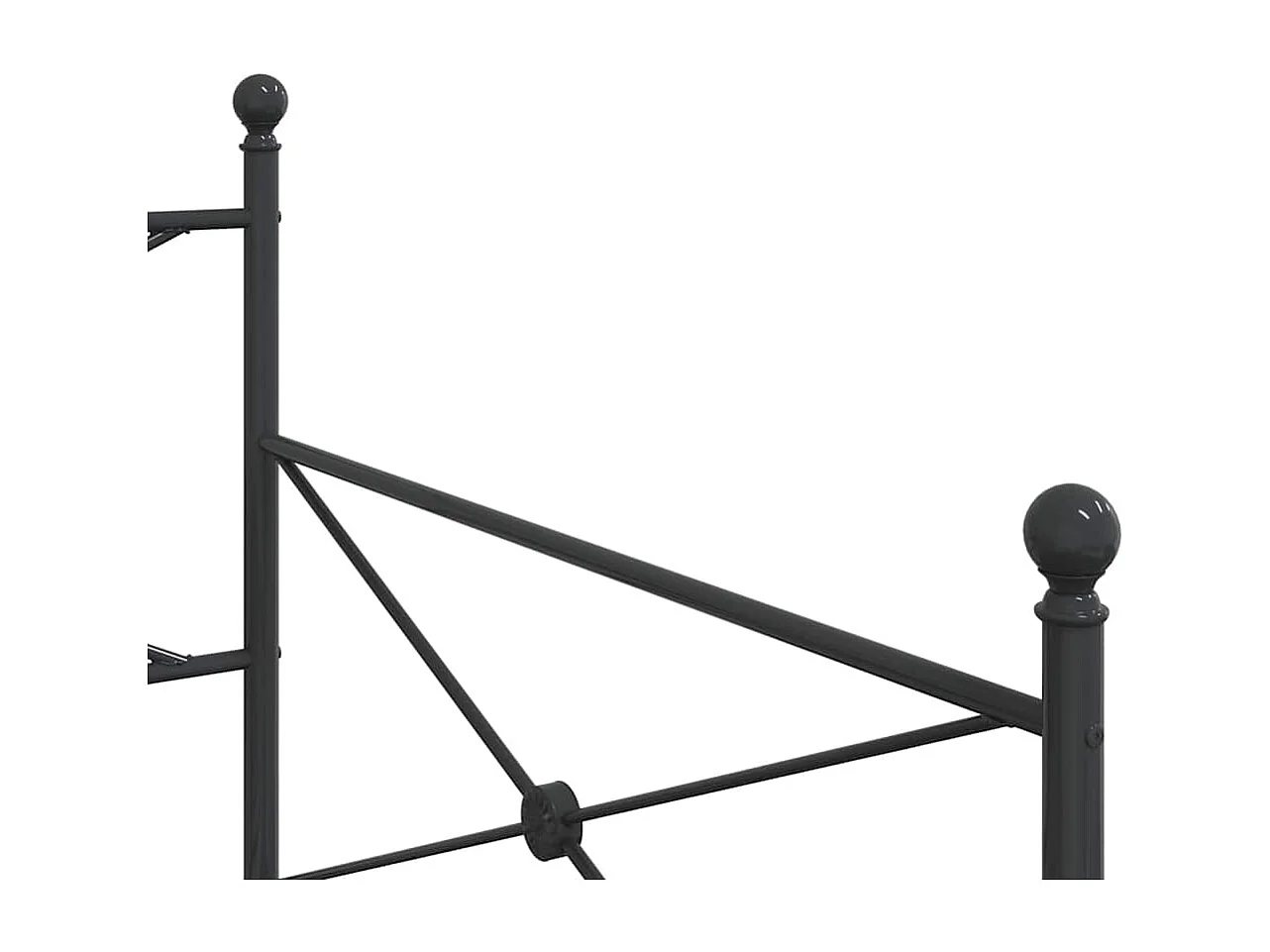 Slaapbank zonder matras 107x203 cm staal zwart