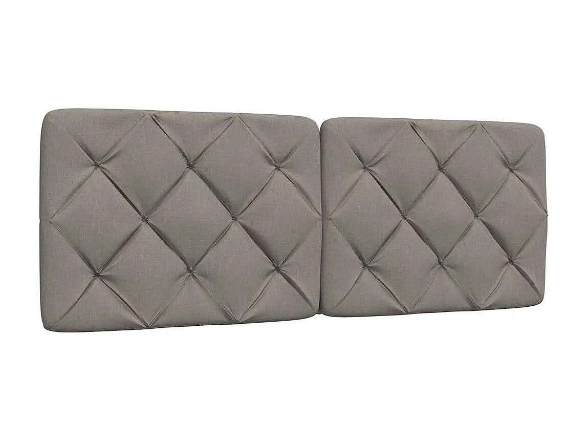 Cama com colchão 140x200 cm tecido castanho-acinzentado