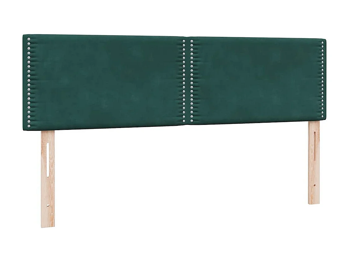 Boxspring met matras fluweel donkergroen 140x210 cm