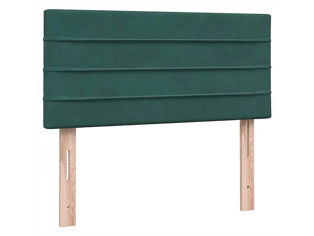 Boxspring met matras fluweel donkergroen 80x220 cm