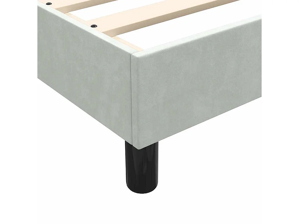 Boxspring met matras fluweel lichtgrijs 160x220 cm