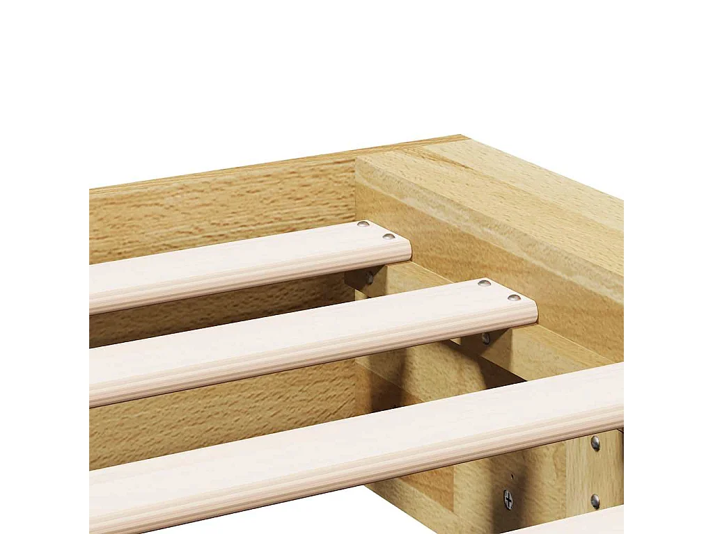Cadre de lit sans matelas 100x200 cm bois massif de chêne