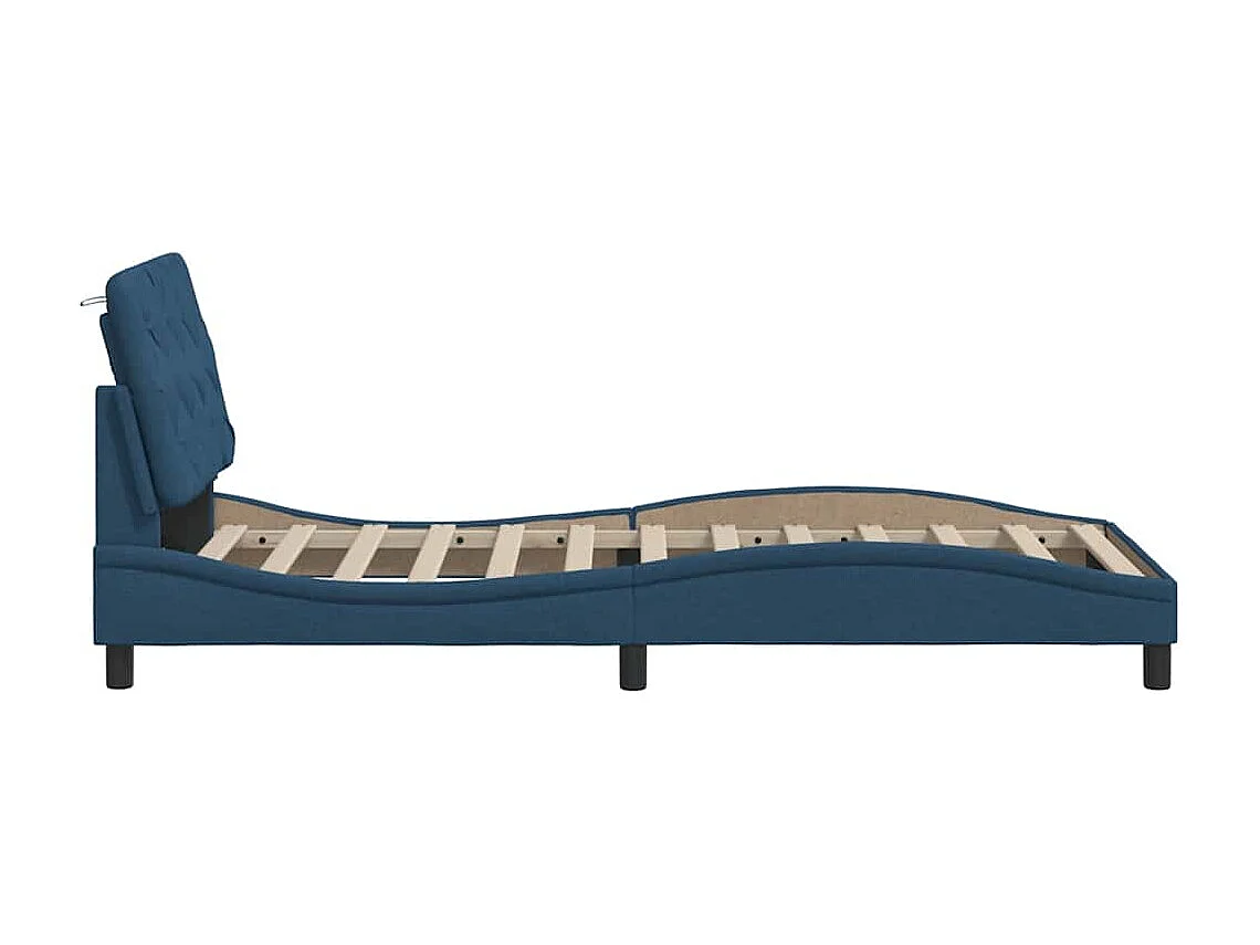 Estrutura de cama sem colchão 80x200 cm azul