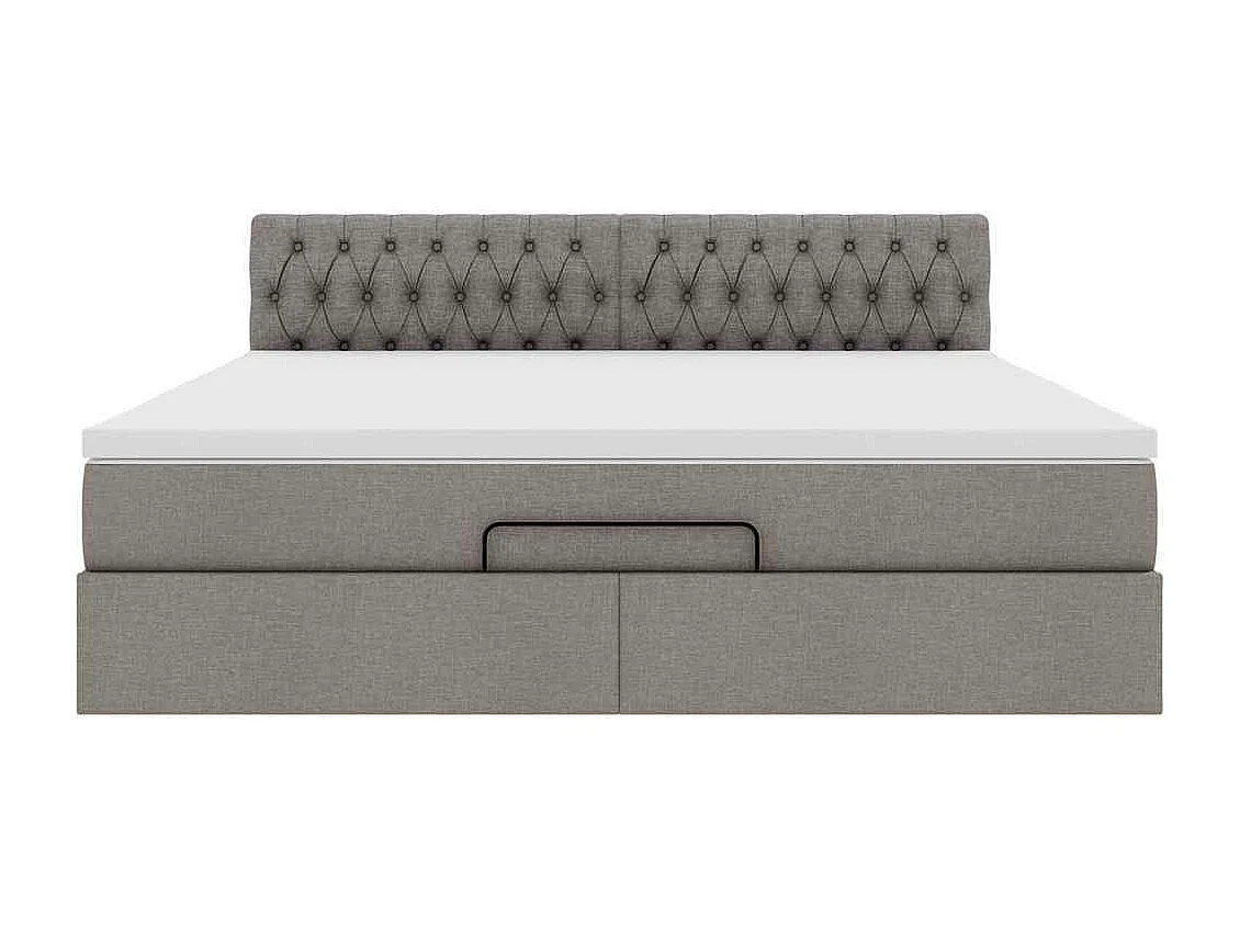 moldura de cama otomana  com tecido Taupe 180x200cm