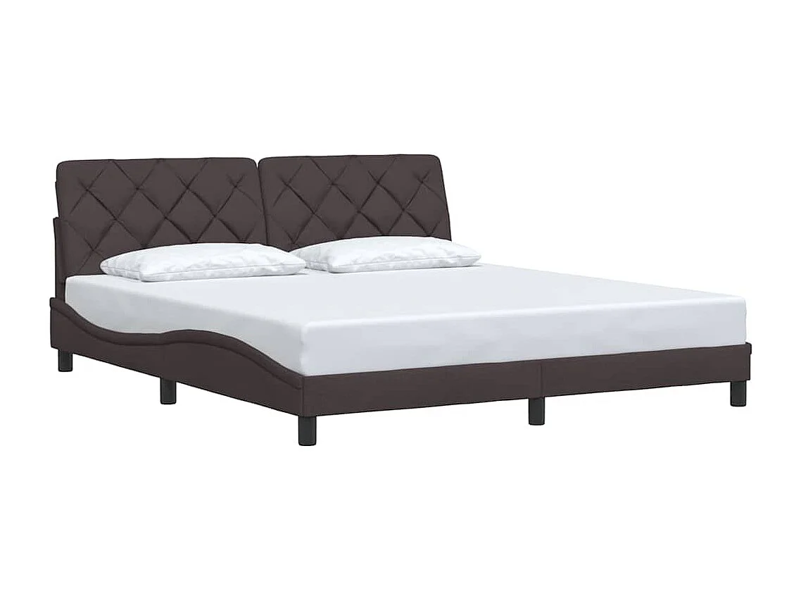 Bedframe zonder matras stof donkerbruin 180x200 cm