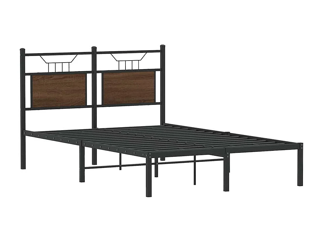 Cadre de lit sans matelas chêne marron 120x190 cm