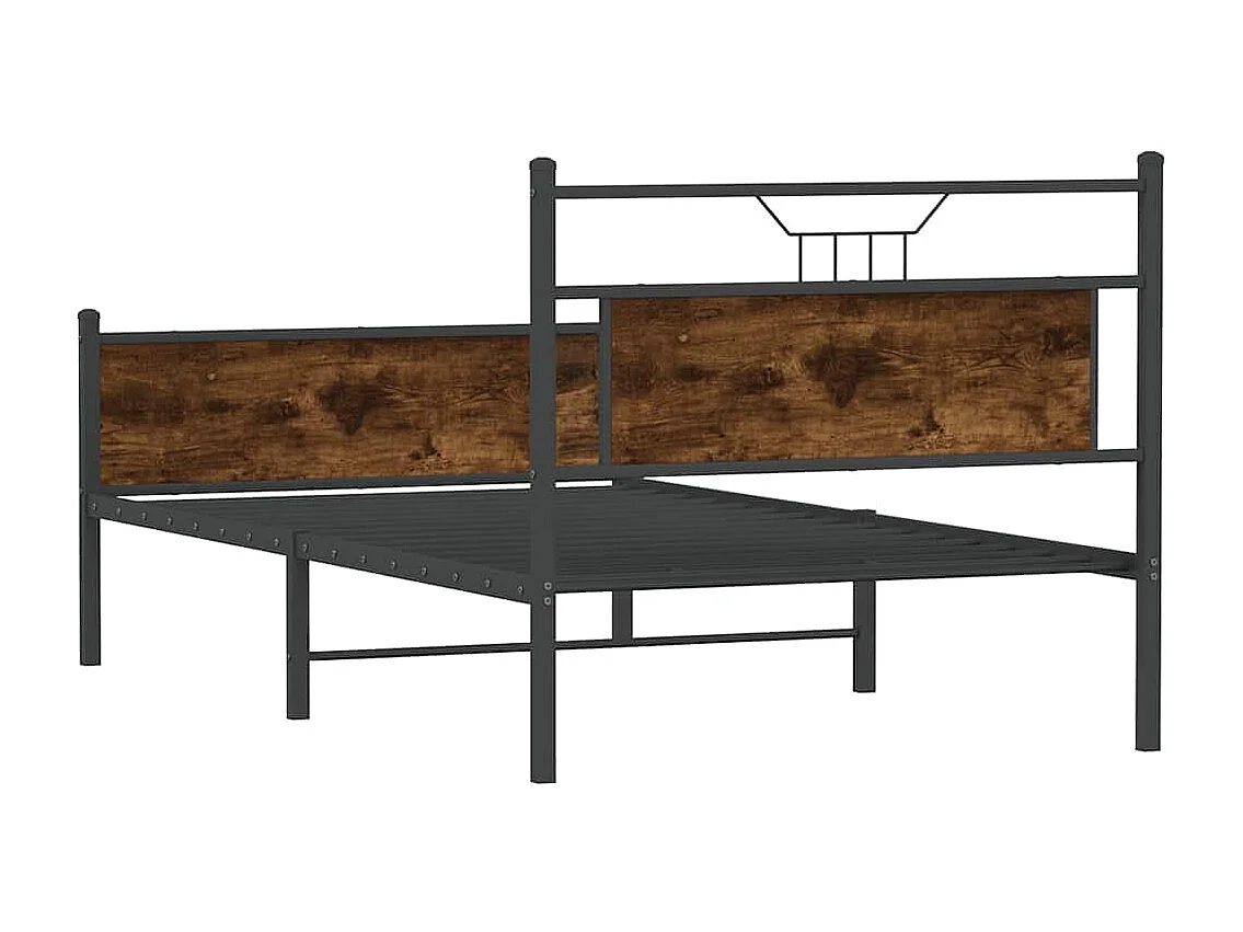 Bedframe zonder matras hout gerookt eikenkleurig 100x190 cm