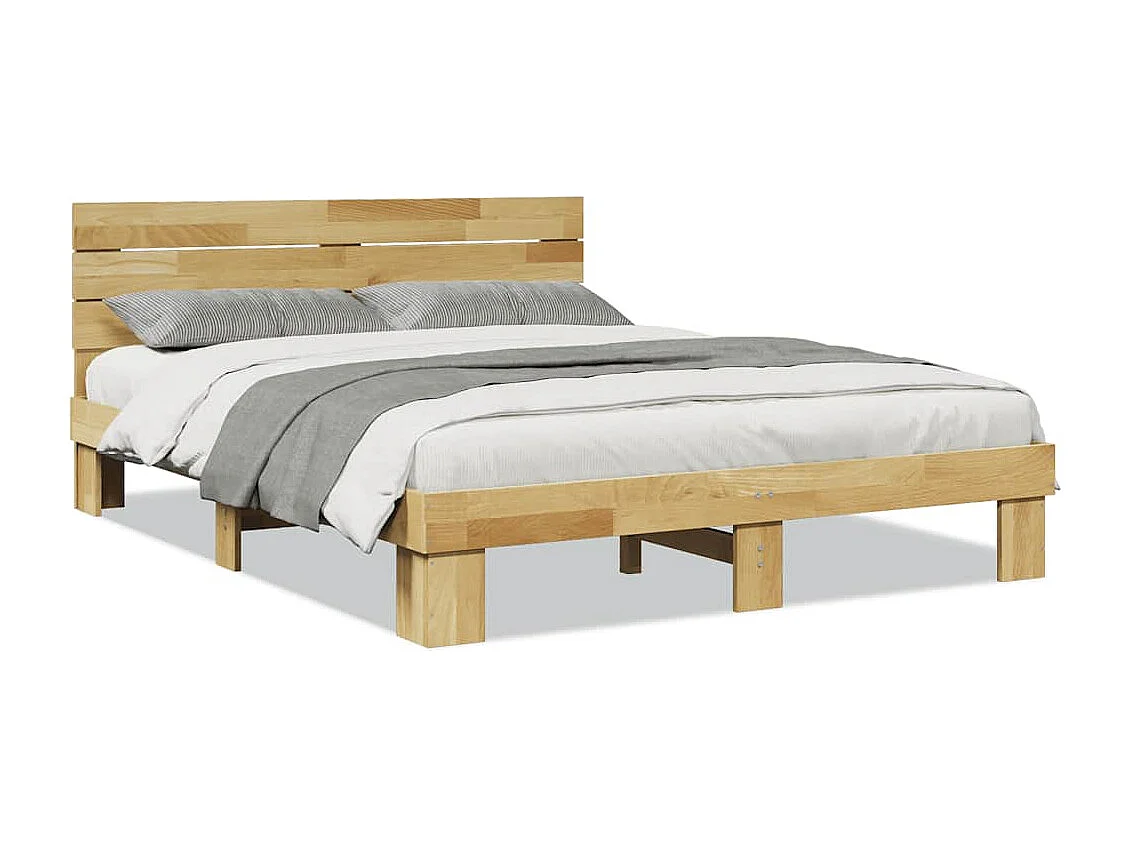 Estructura de cama con cabecero sin colchón 135x190 cm