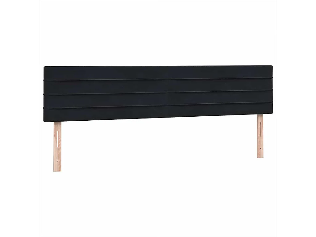 Cama box spring con colchón terciopelo negro 180x210 cm