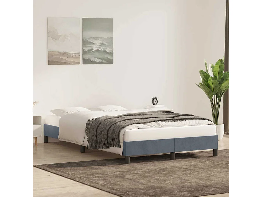 Bedframe zonder matras 120x220 cm fluweel donkergrijs