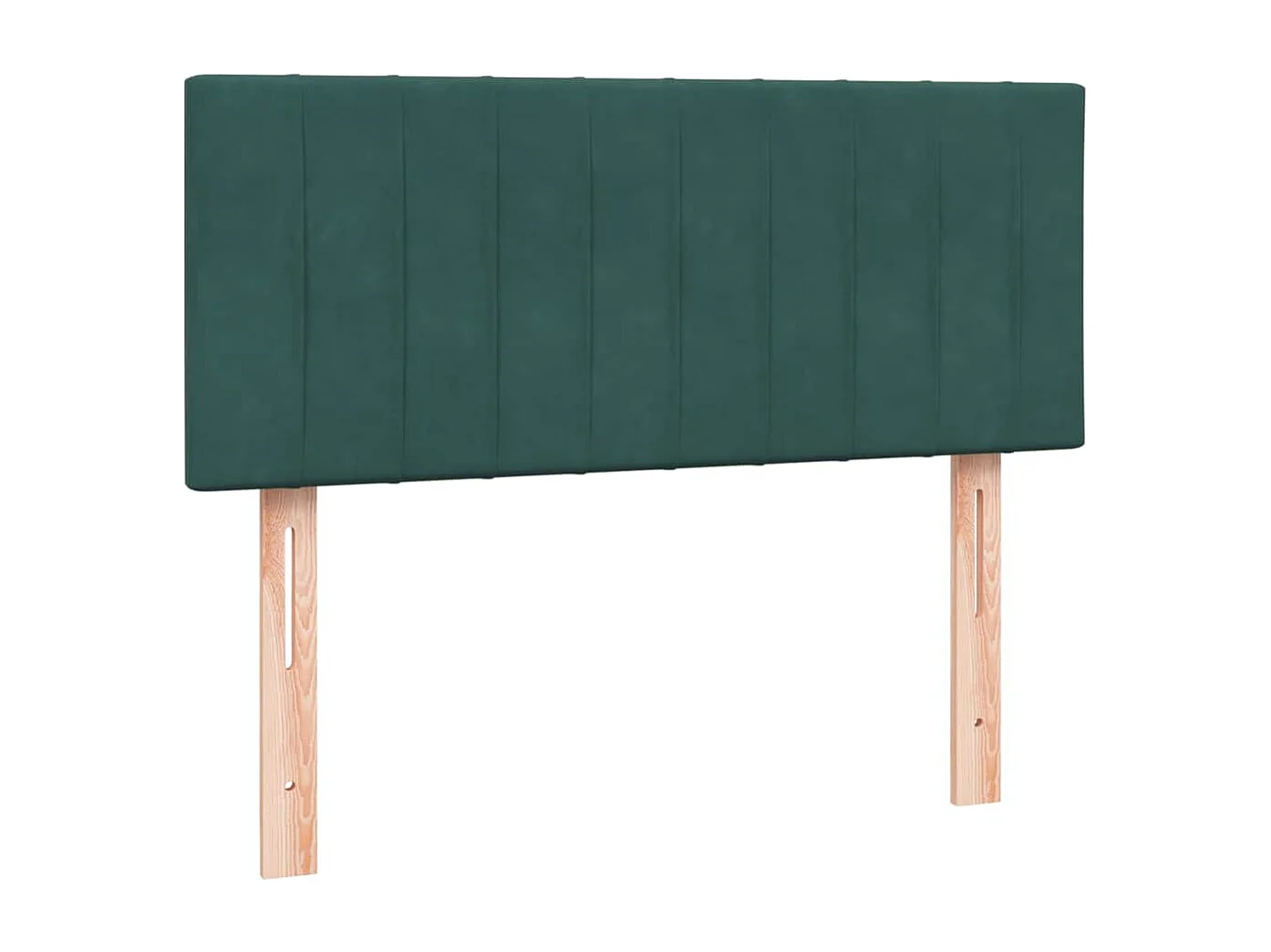 Cama box spring con colchón terciopelo verde oscuro 120x220 cm