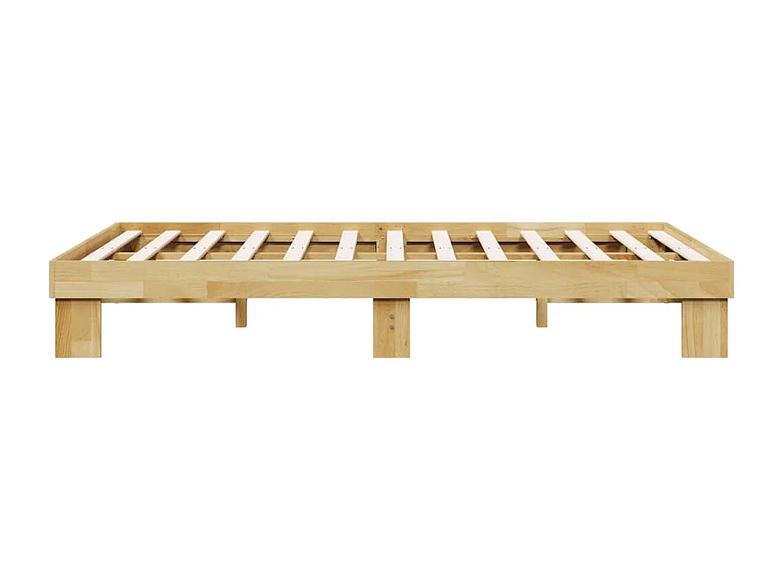 Cadre de lit sans matelas 120x200 cm bois massif de chêne