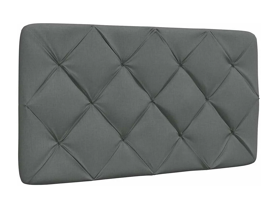 Cadre de lit avec LED sans matelas gris foncé 90x190 cm tissu