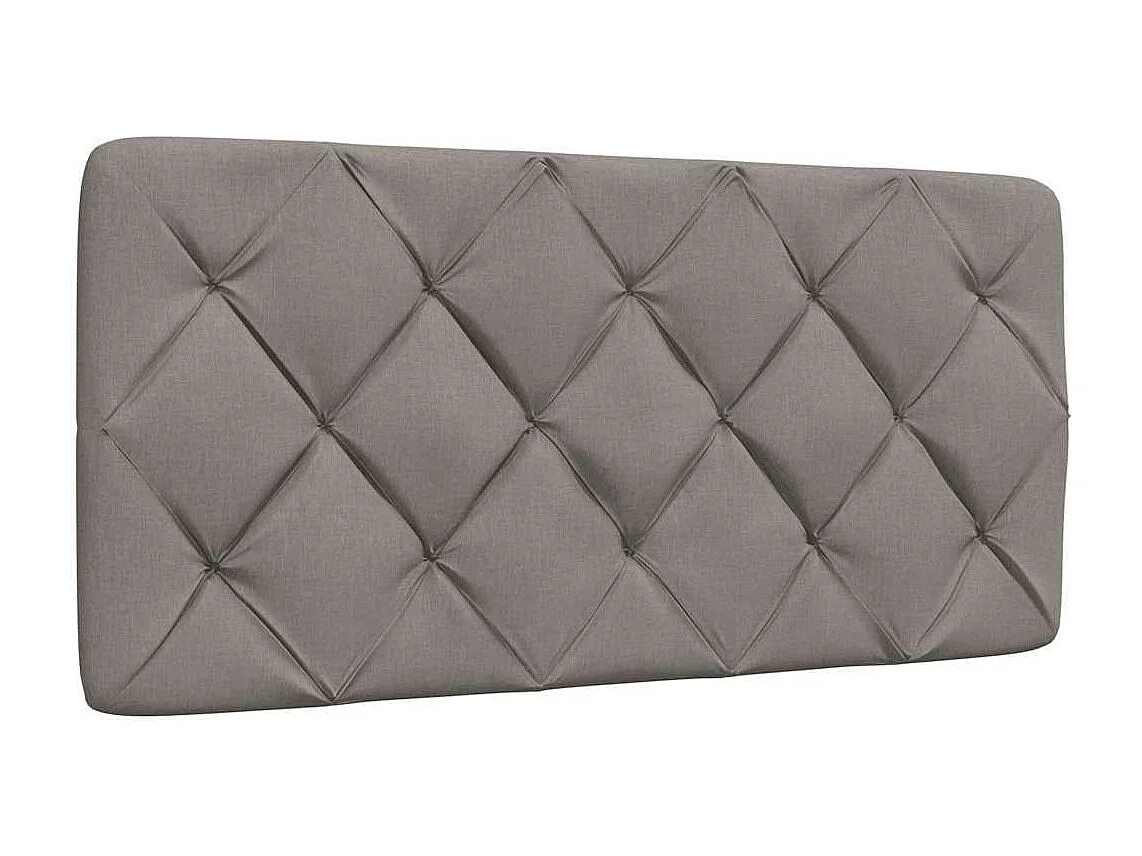 Cadre de lit avec LED sans matelas taupe 100x200 cm tissu