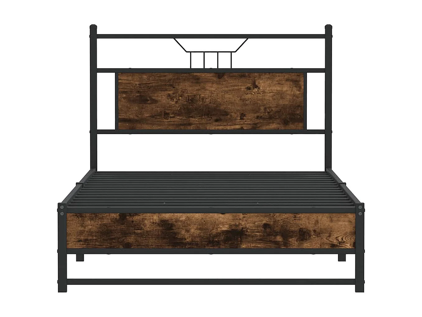 Cadre de lit sans matelas chêne fumé 107x203 cm bois ingénierie