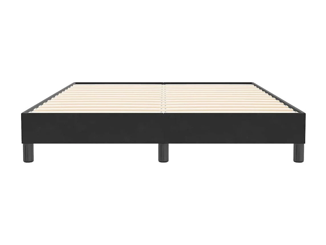 Cadre de lit sans matelas noir 160x210 cm velours