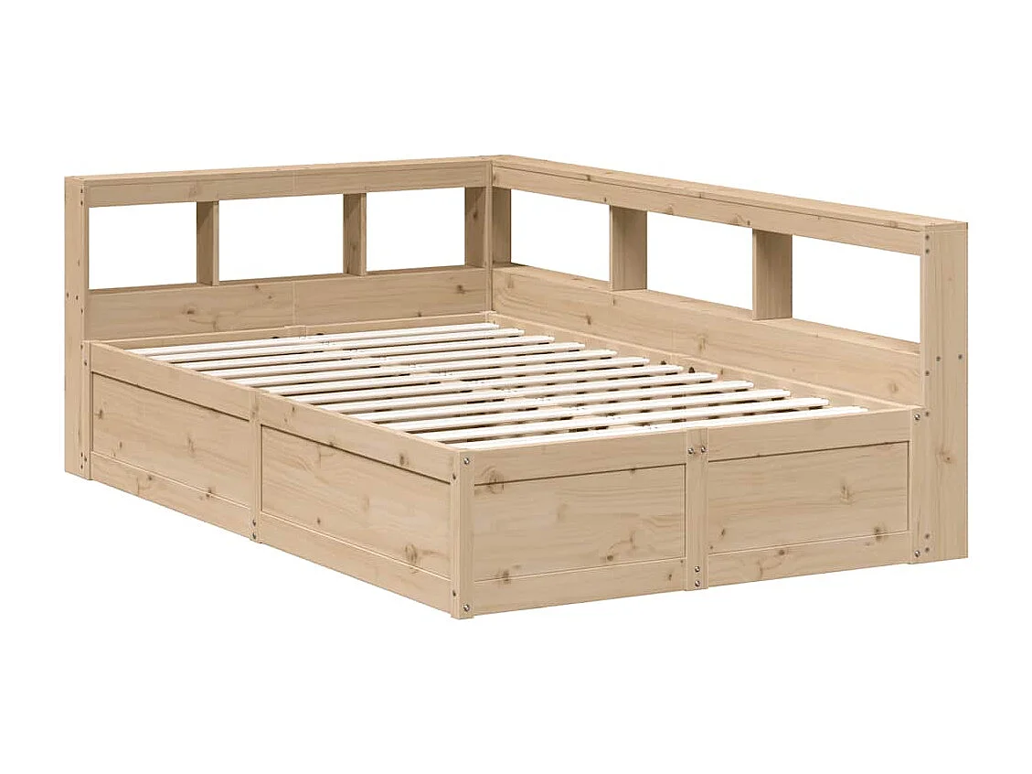 Cama com estante sem colchão 120x190 cm pinho maciço