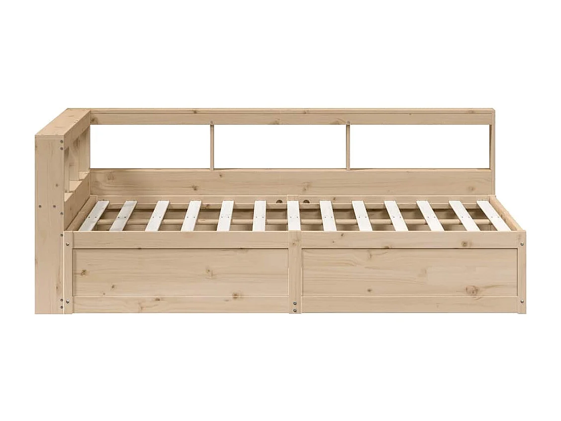 Cama com estante sem colchão 120x190 cm pinho maciço