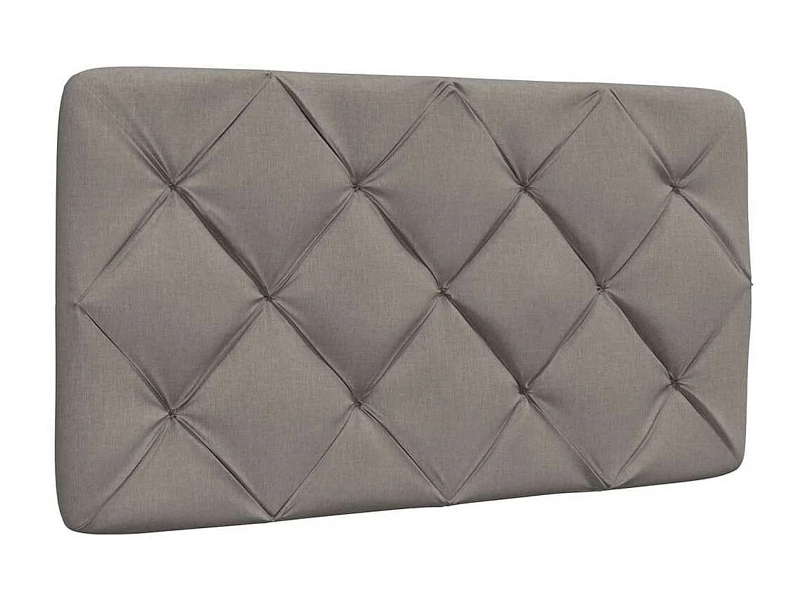 Cadre de lit avec LED sans matelas taupe 90x190 cm tissu