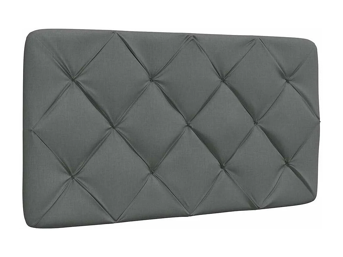 Lit avec matelas gris foncé 90x200 cm tissu