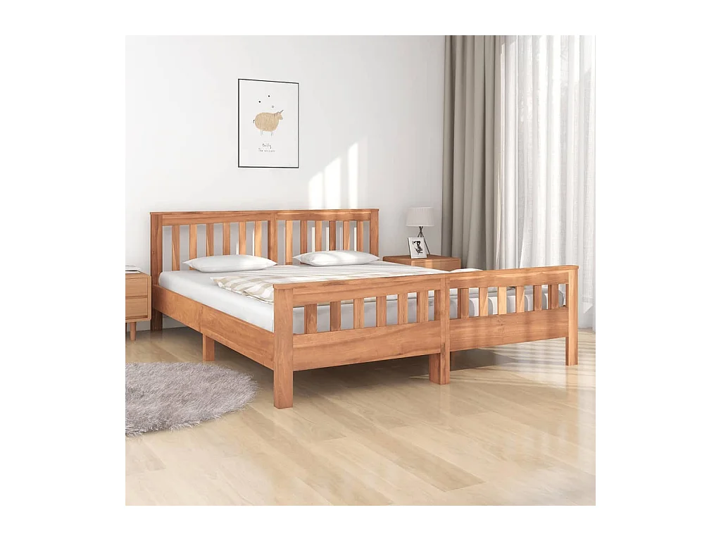 Bedframe massief teakhout 160x200 cm