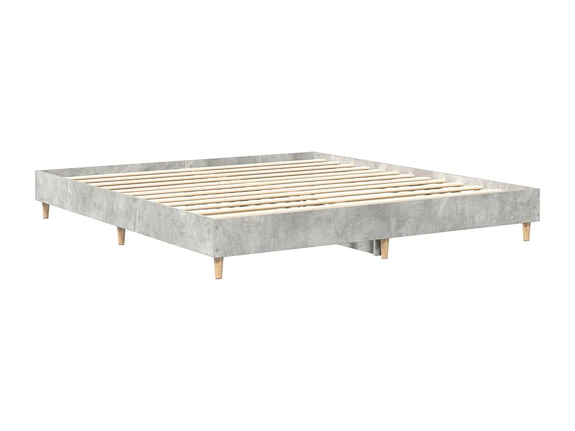 Bedframe zonder matras 200x200 cm spaanplaat betongrijs