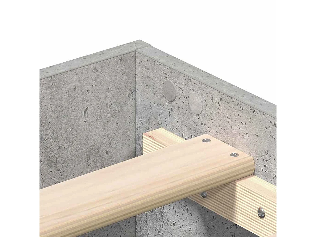 Bedframe zonder matras 200x200 cm spaanplaat betongrijs