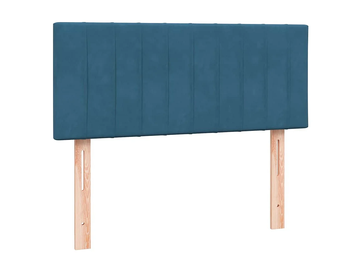 Cama com molas/colchão 120x210 cm veludo azul-escuro