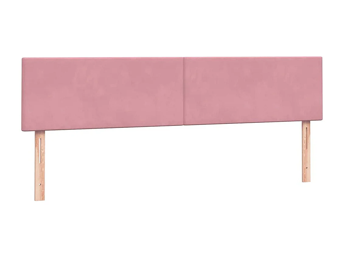 Cama box spring con colchón terciopelo rosa 180x210 cm