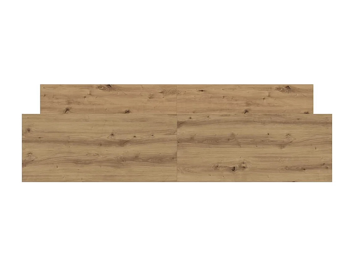 Cadre de lit sans matelas chêne artisanal 180x200 cm