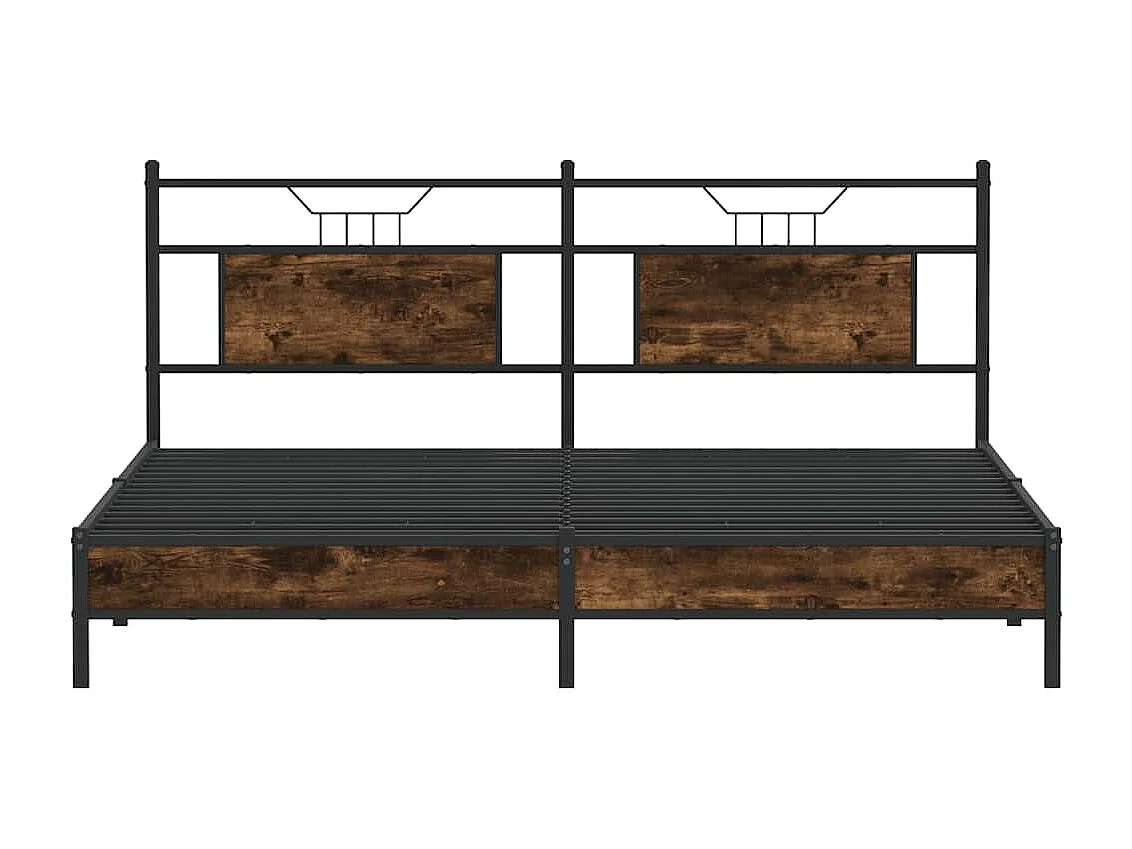 Bedframe zonder matras hout gerookt eikenkleurig 160x200 cm