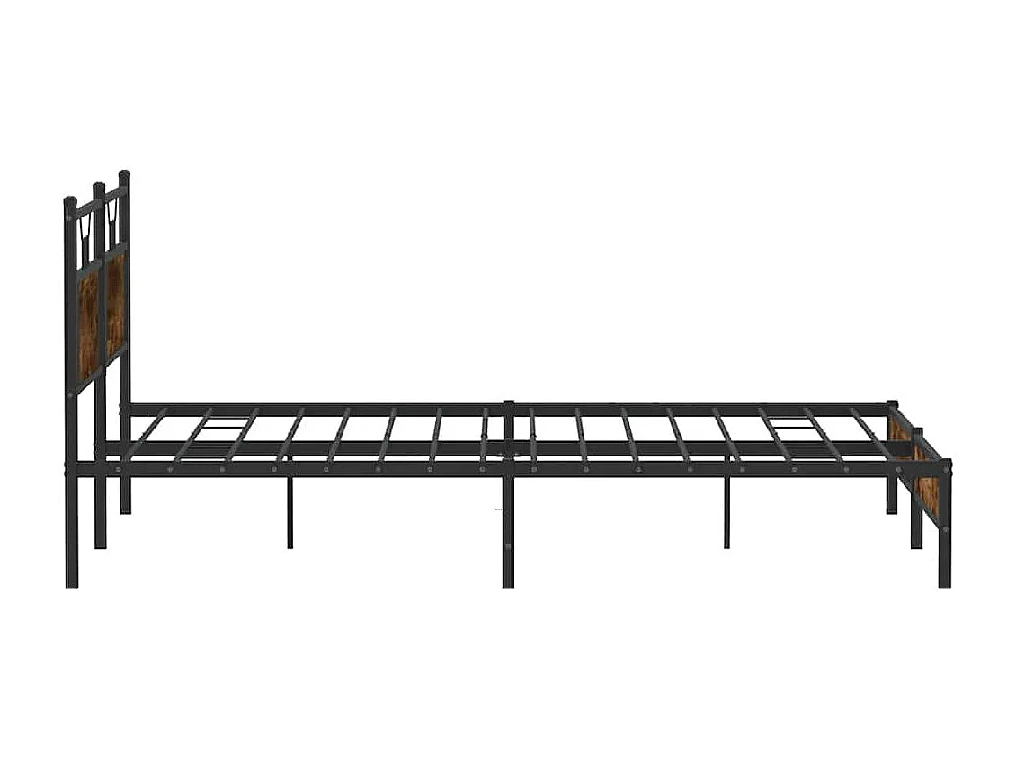 Bedframe zonder matras hout gerookt eikenkleurig 160x200 cm