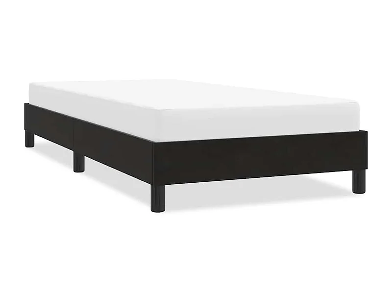 Cadre de lit sans matelas noir 80x210 cm velours