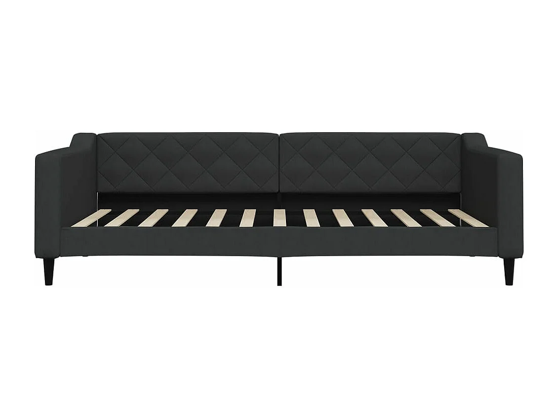 Lit de repos noir 100x200 cm tissu