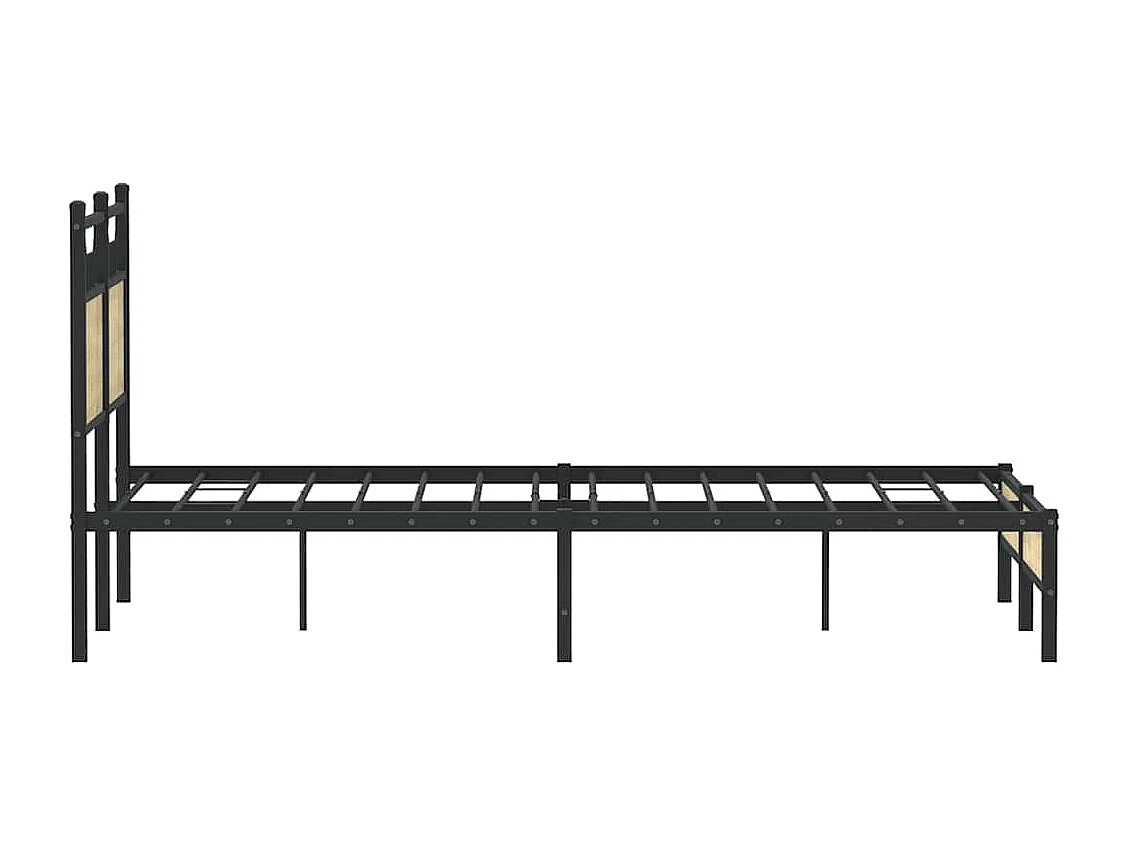 Cadre de lit sans matelas chêne sonoma 120x190 cm