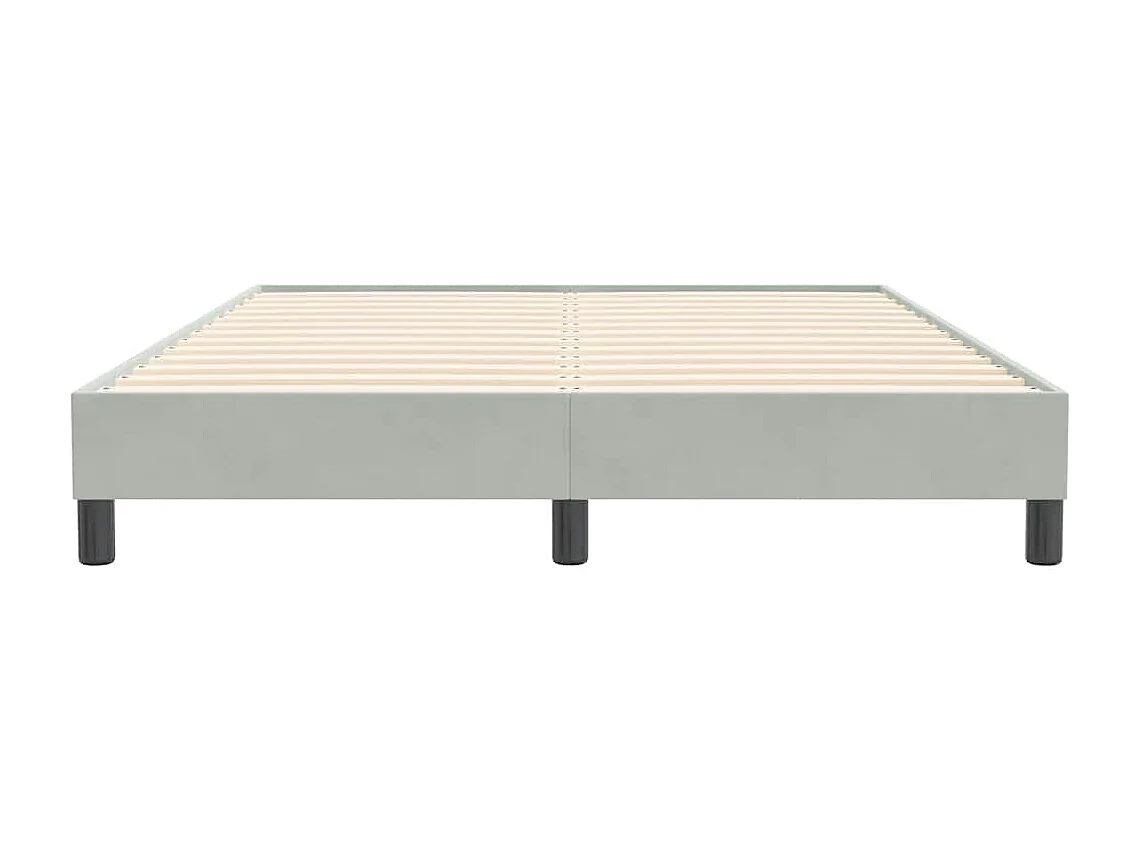 Estructura de cama sin colchón terciopelo gris claro 160x210 cm