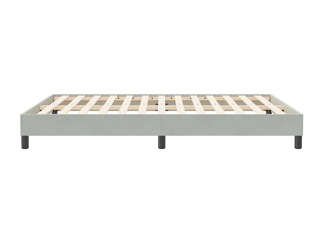 Estructura de cama sin colchón terciopelo gris claro 160x210 cm