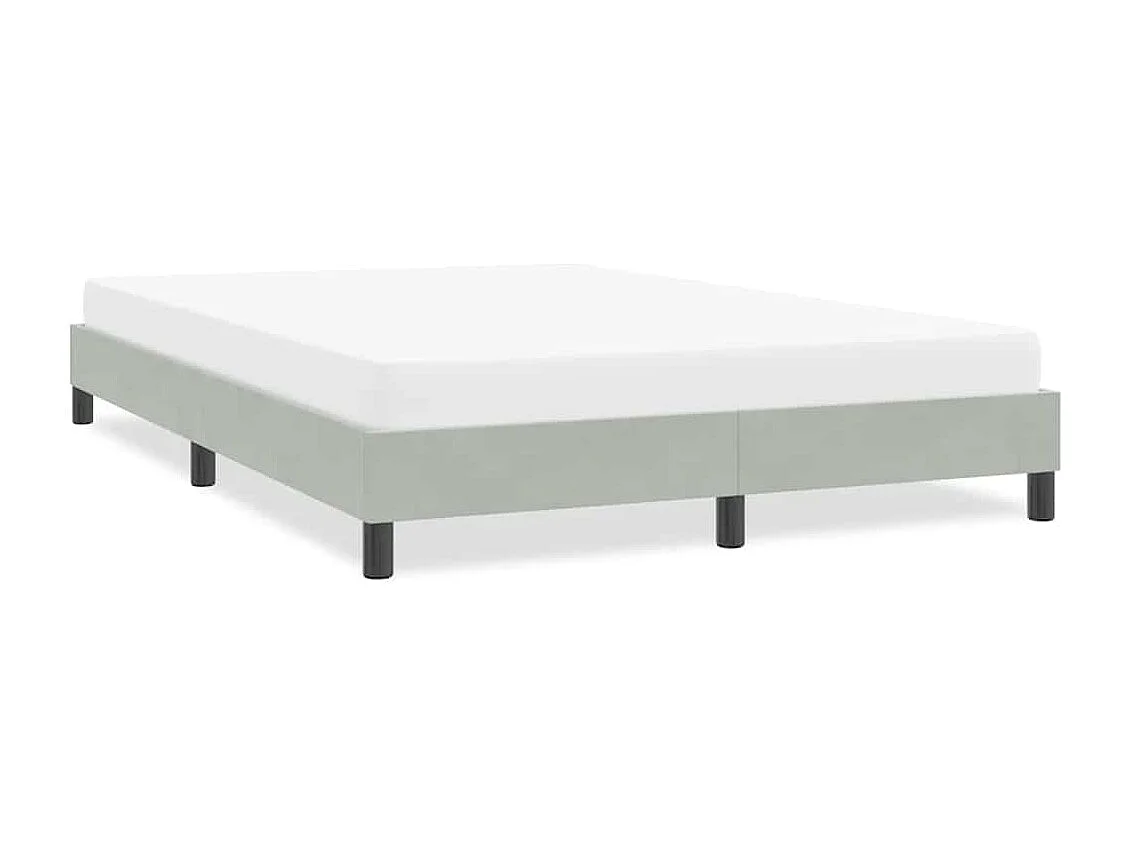 Bedframe zonder matras 140x220 cm fluweel lichtgrijs