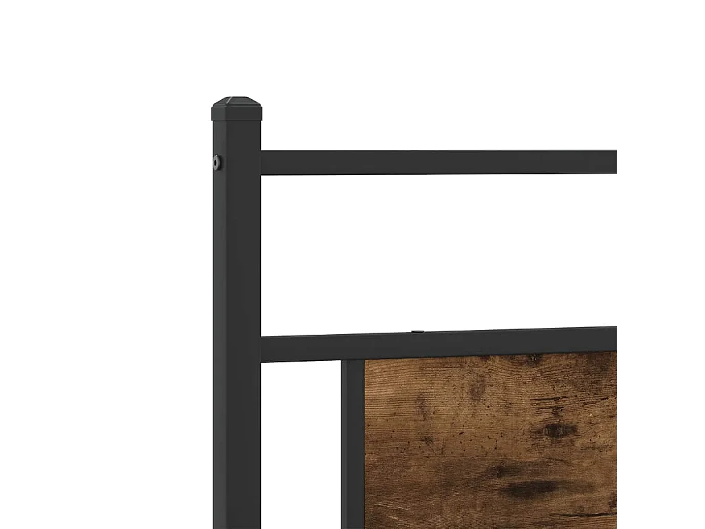 Cadre de lit sans matelas chêne fumé 100x190 cm bois ingénierie