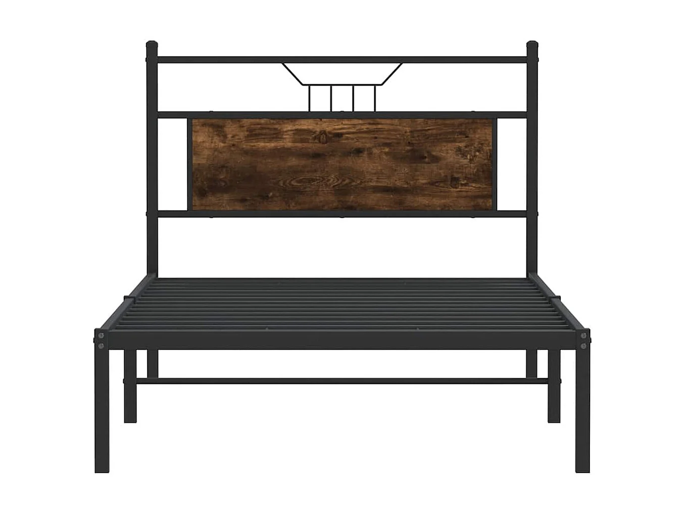 Cadre de lit sans matelas chêne fumé 100x190 cm bois ingénierie