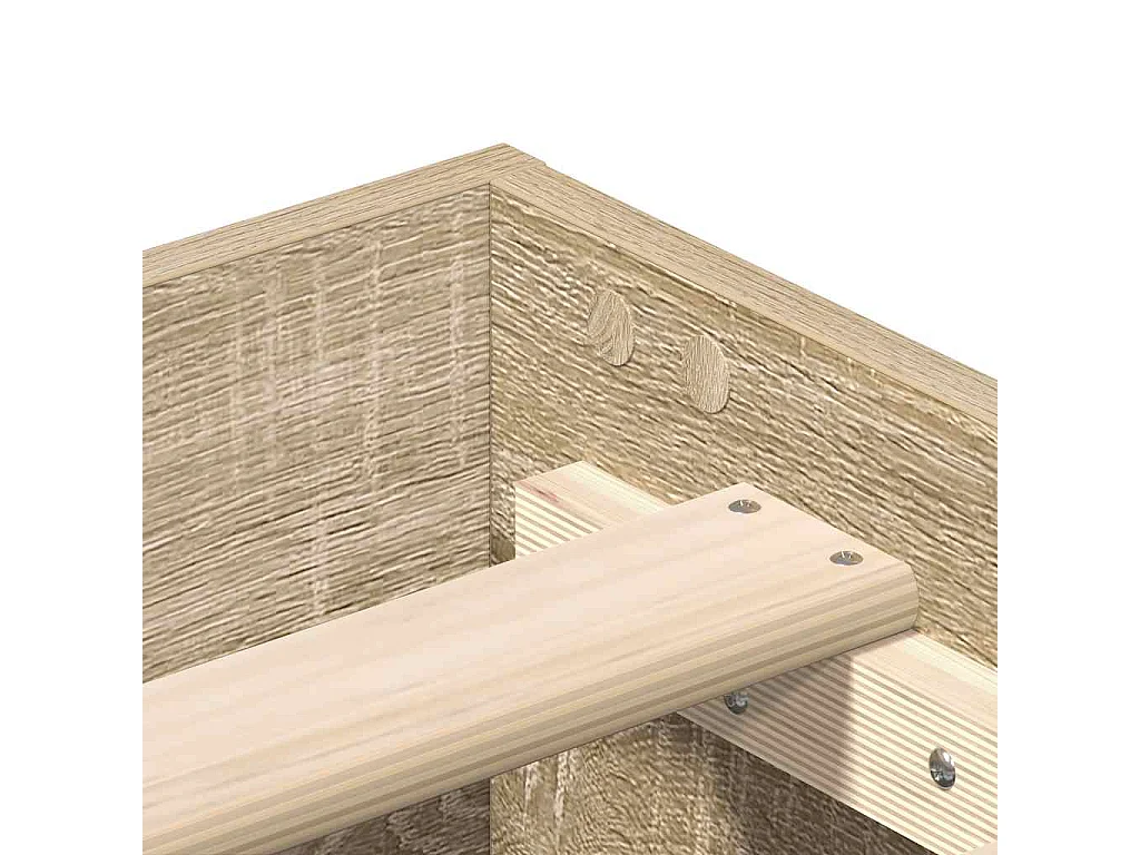 Bedframe zonder matras 150x200cm spaanplaat sonoma eikenkleurig