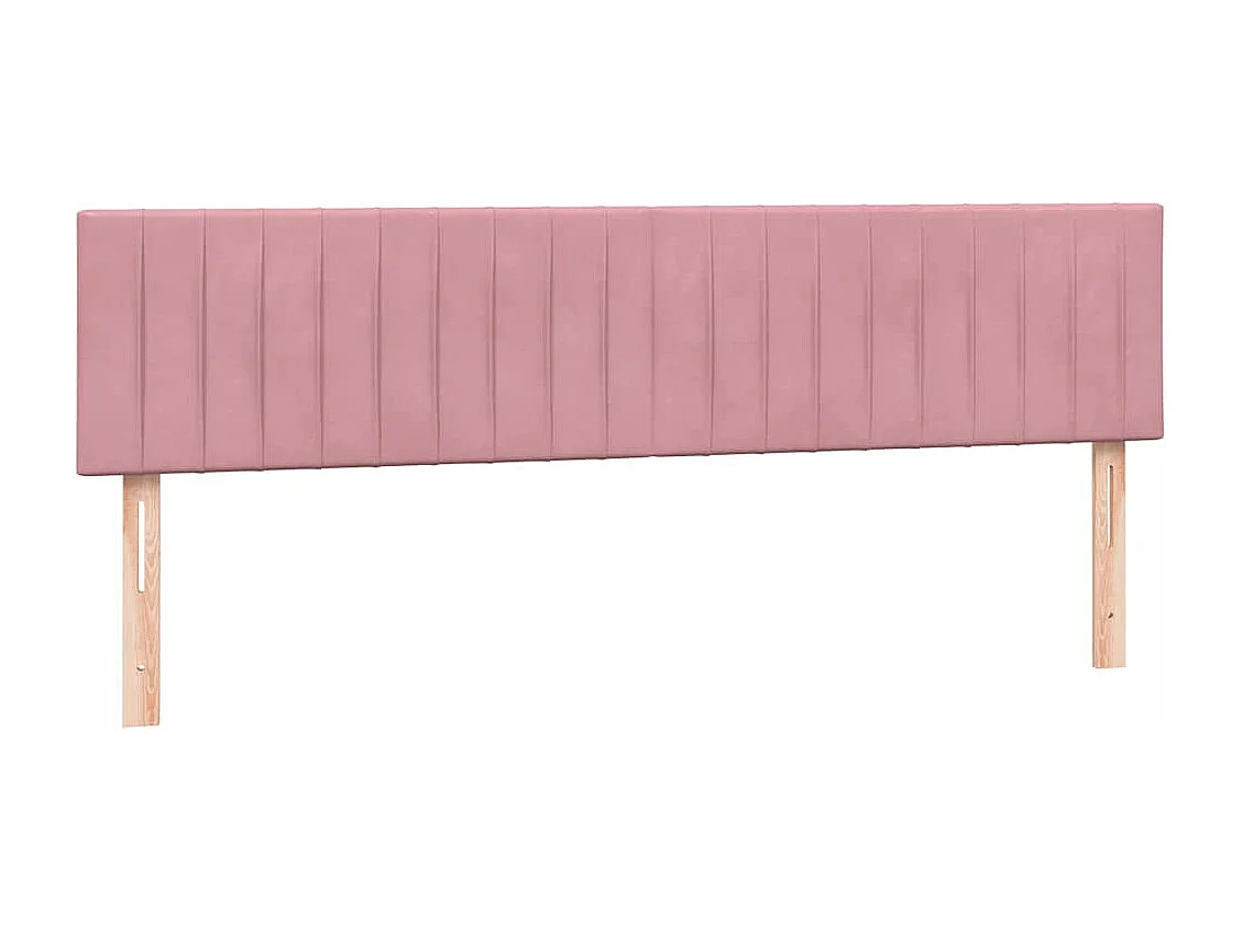 Cama box spring con colchón terciopelo rosa 180x210 cm