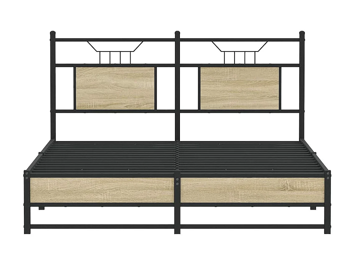 Cadre de lit sans matelas chêne sonoma 150x200 cm