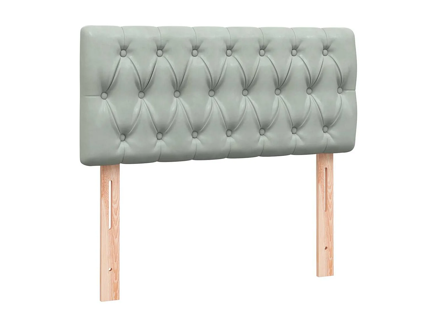 Cama box spring con colchón terciopelo gris claro 80x220 cm