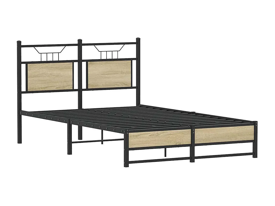 Cadre de lit sans matelas chêne sonoma 120x200 cm