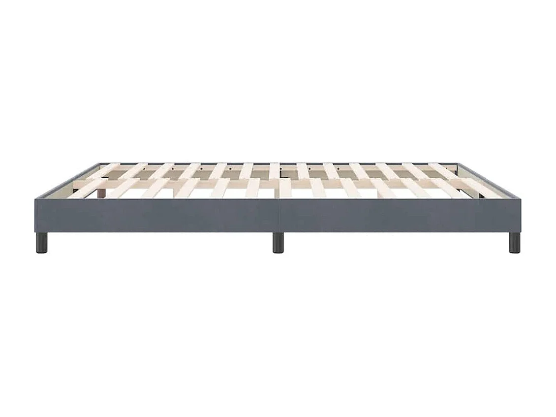 Cadre de lit sans matelas gris foncé 180x210 cm velours